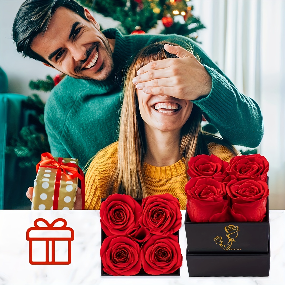 Caja regalo rosas rojas San Valentín picante - Cajas regalo - San Valentín  en León. Flor & Flora, flores para todas las ocasiones.