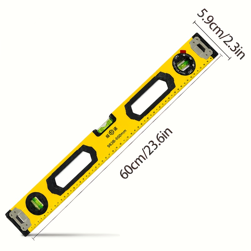 Level Ruler Spirit Magnetic Level Balance Ruler With Bubbles For Woodworking Industrial And Household