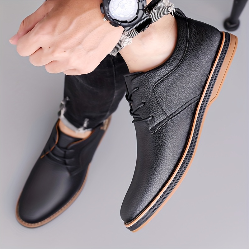 mens stylish versatile formal shoes featuring a color - Temu Bahrain