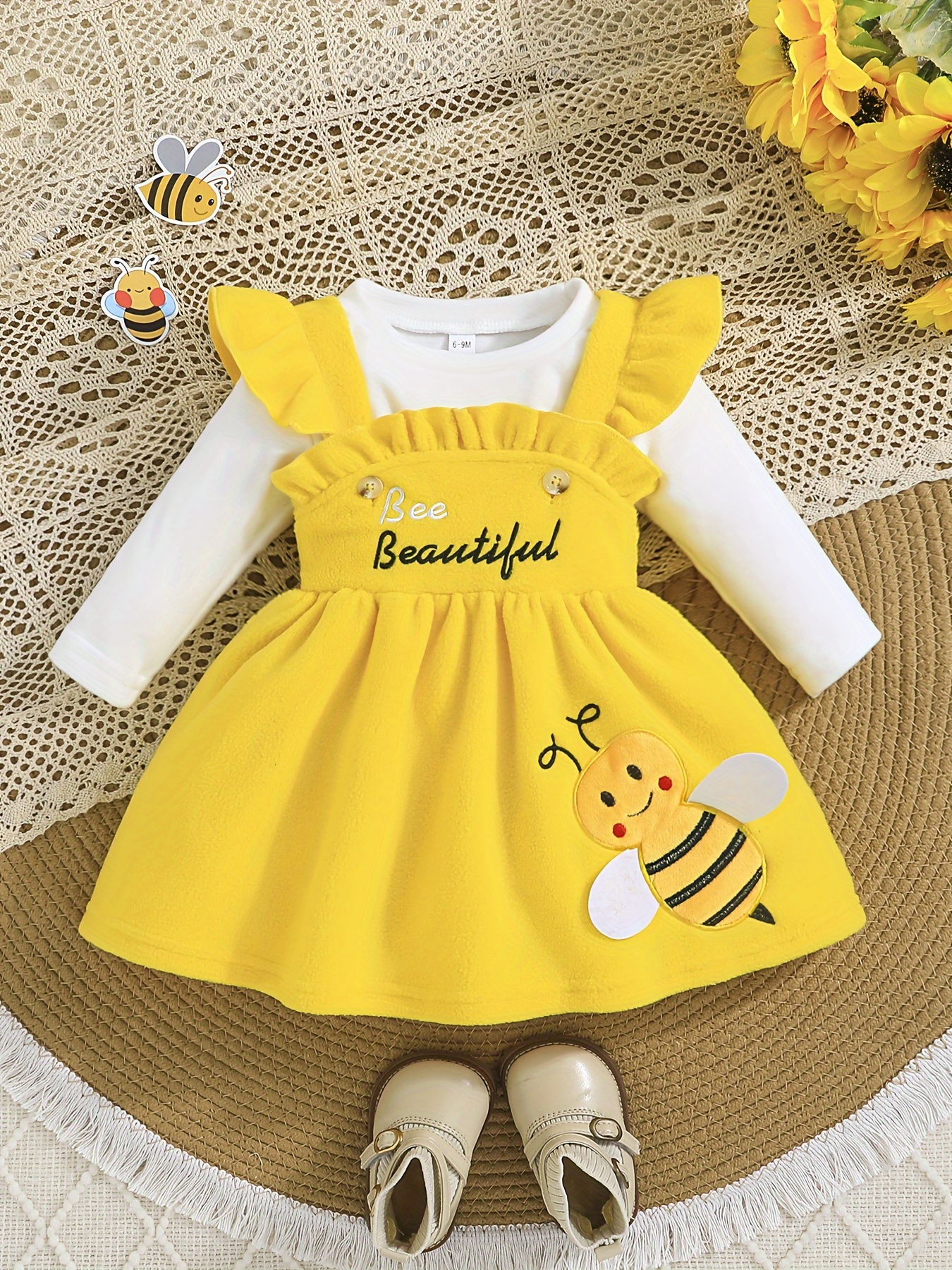 Long Sleeve Gold Toddler Dress 2-Pack Infant Toddler Girls Mustard