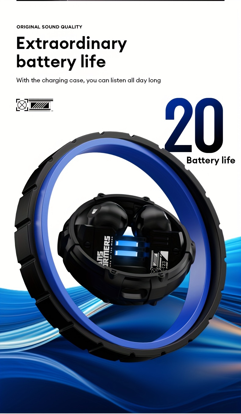 new release 2024 tf t23 ultra low latency wireless earbuds with all day battery universal compatibility details 6