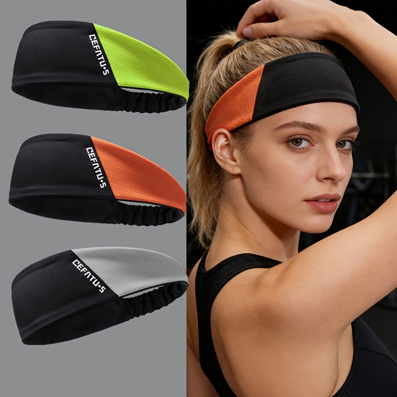 3pcs Elastic Sports Hair Band, Yoga Headband, Unisex, Men's Fitness Headband, Soft and Comfortable, Sweat-absorbing and Breathable, Suitable for All Seasons, Ideal for Exercise, Fitness, Yoga, Cycling, Basketball, and Running