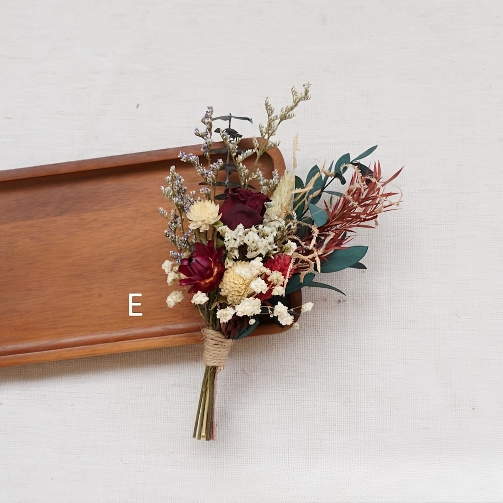 Image of 6pcs Set Of New Mini Dried Flower Preserved Wedding Invitations, Easy-to-decorate Gifts, Birthday Decoration Gifts, Valentine's Day Christmas Gifts, Etc.