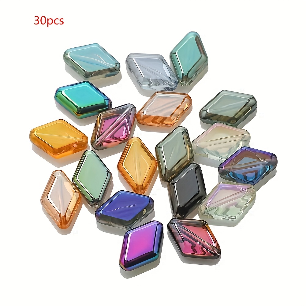 E-shop Iridiscentes Glasperlen 11mm, Spitze, Trapezform, DIY-Schmuckzubehör für Armbänder, Ohrringe, Halsketten