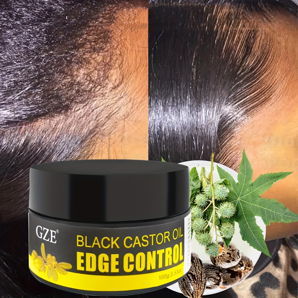 

Black Castor Oil Edge Control Hair Gel, Extra Hold Braid, Loc, Twist Gel, Tames Frizz & Edges, Contains Black Castor Oil & Coconut Oil Edge Control Hair Wax Gel
