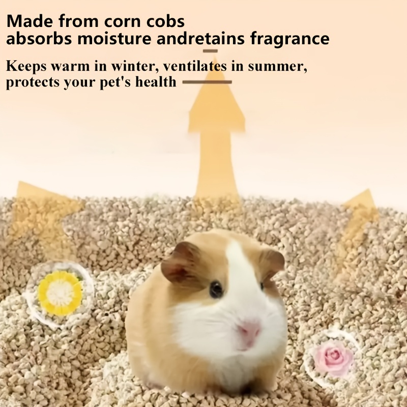 100 Natural Corn Cob Bedding for Small Animals Birds, 300g/ 0. 66lb- Ultra Absorbent Odor Control Litter for Hamsters, Guinea Pigs, Rabbits, Reptiles Pet Bird Cages, Hamster Bedding/ Small Animal Cage Bedding