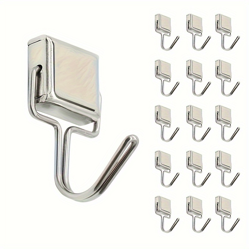 

15/20pcs Magnetic Hook, 14 Lb Super Strong Magnet Rotated, , Cruise, Refrigerator, Key Chain, Workbench - Silvery