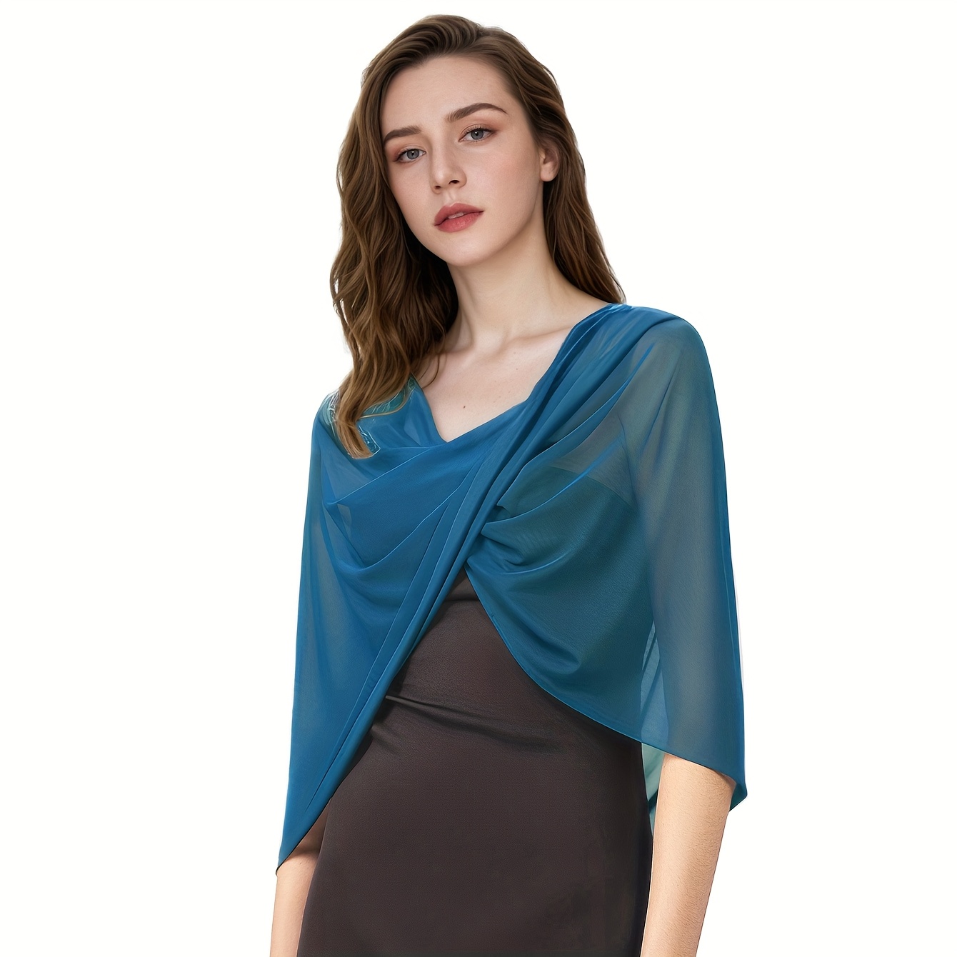 sachin and babi light blue dress shawl wraps women sheer chiffon shawl elegant soft wraps
