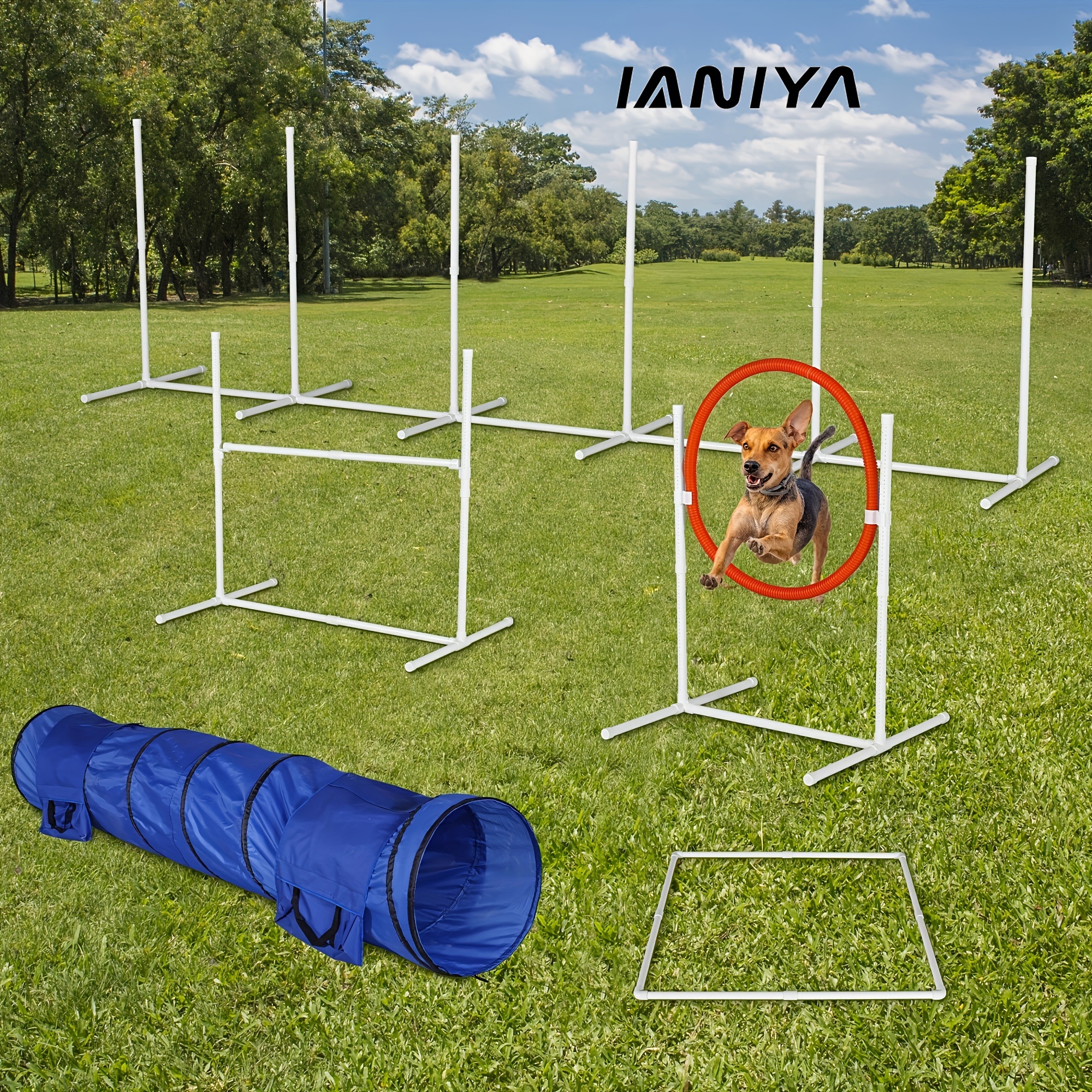 4sets/1set dog agility training equipment, adjustable jumping and