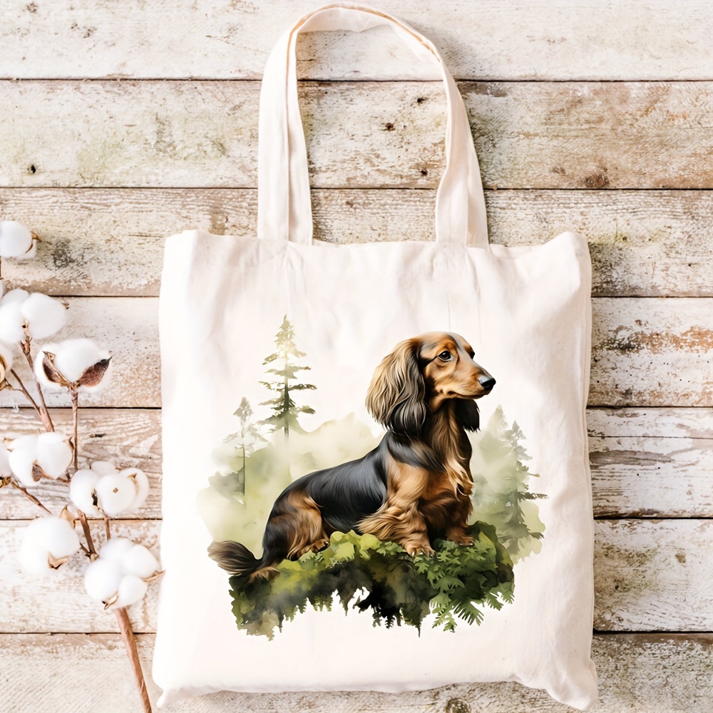 Howilath Canvas Tragetasche Damen 42x34cm - Leichte Einkaufstasche Mit 26cm Träger