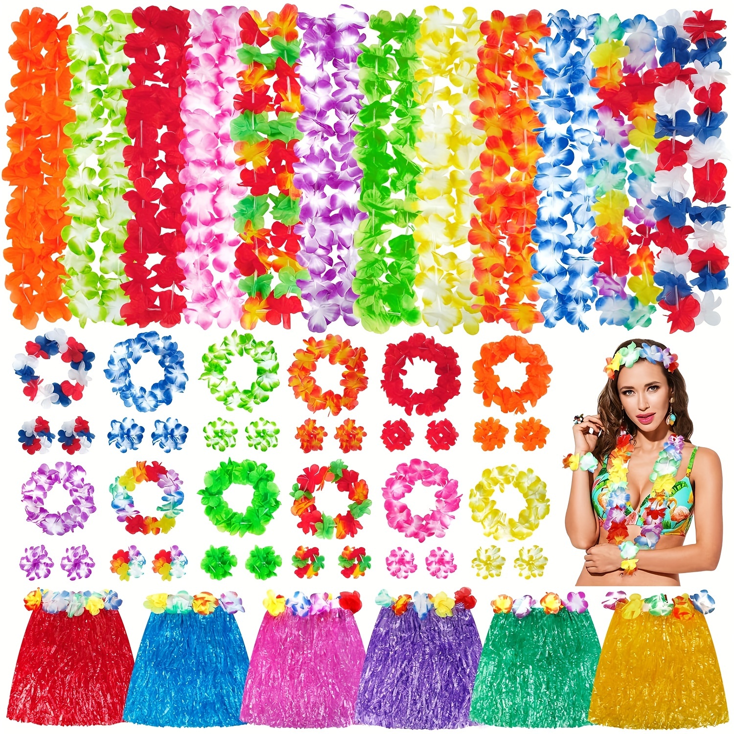 Hawaiian Tropical Party Decoration Set Luau Tropical Party - Temu