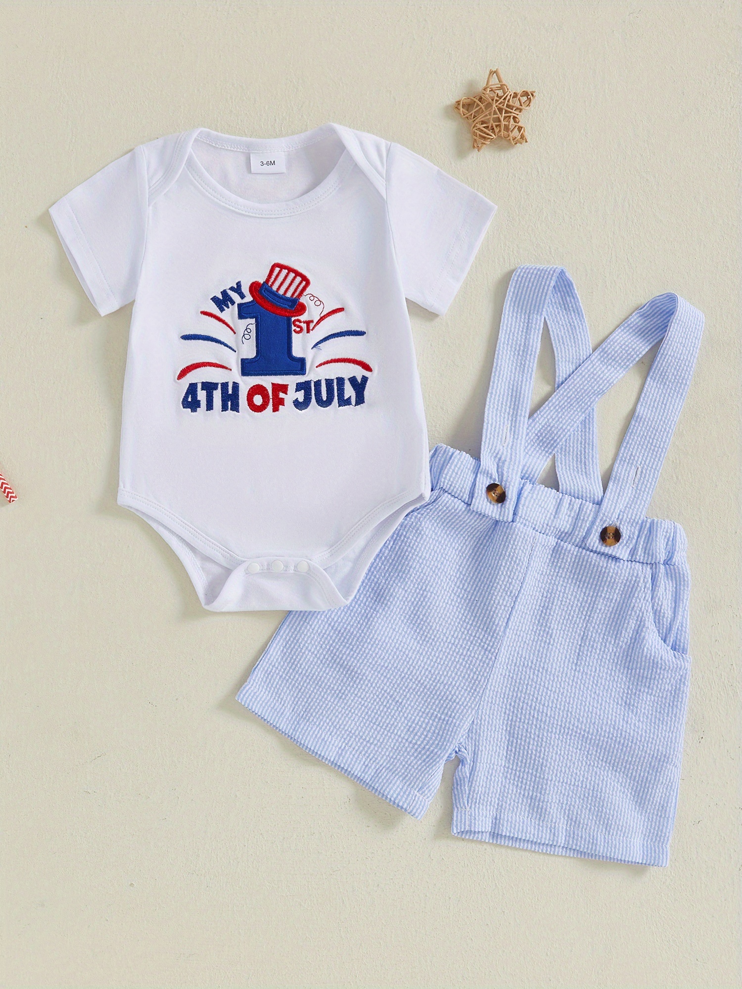 Baby Boy Cotton Central™ Short Sleeve Romper Pure Cotton Bodysuit