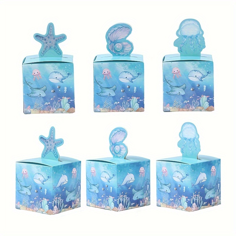 

24-piece Ocean-themed 3d Candy Boxes - Under The Sea Party Favors For Birthdays, Baby Showers & Weddings