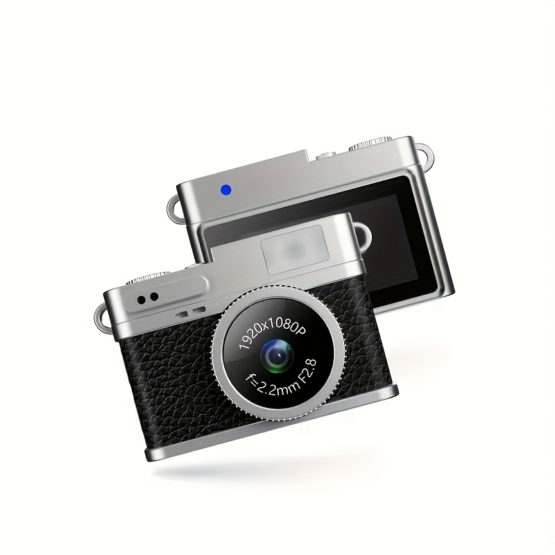 TEMU Compact Wearable Body Camera With 1080p Hd Video, 2, 7" Screen, Usb Rechargeable, Auto Focus & Stabilization, Portable Design For Daily Life,