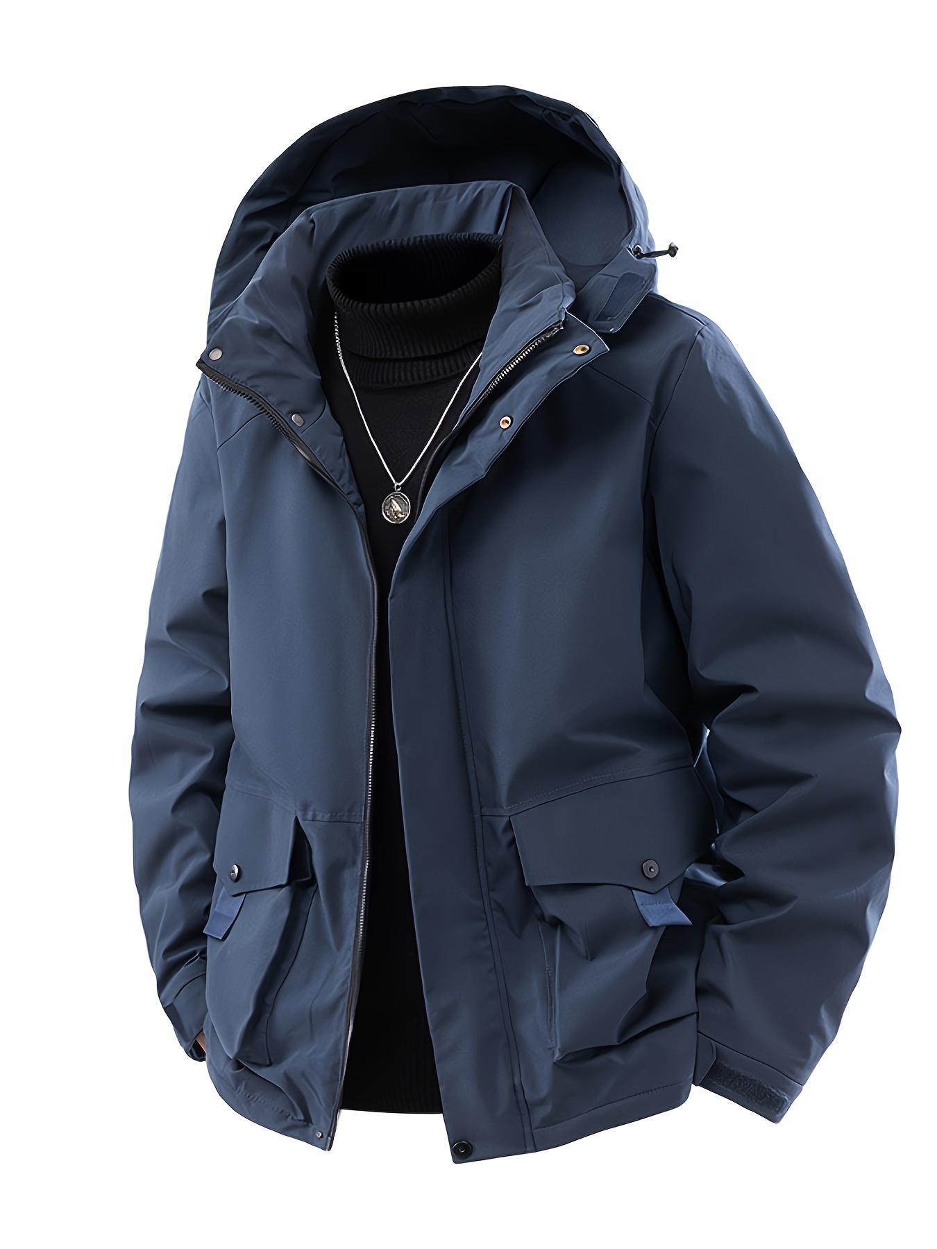 Men's Thickened Winter Jacket with Fleece Lining
