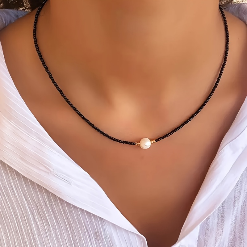 Bohemian Style Freshwater Pearls Beaded Necklace Set