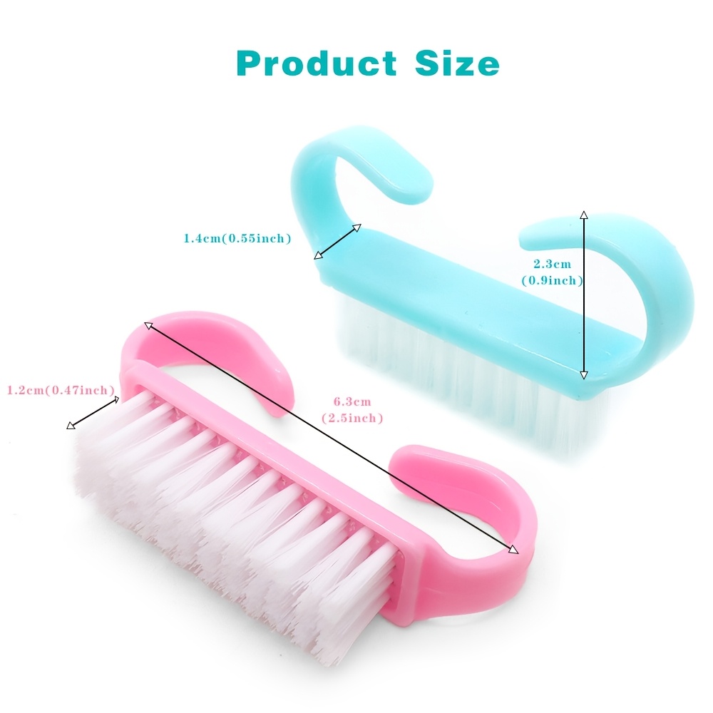 2pcs Nylon Nail Brushes for Cleaning Fingernails