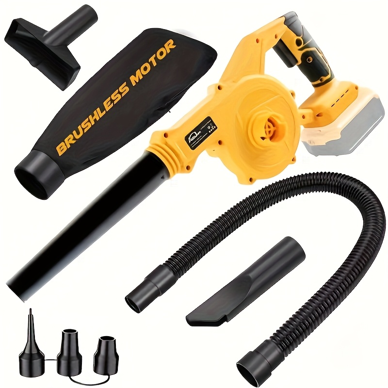 TEMU Leaf Blower For 20v , Air Blower With Brushless Motor, Blower With Brushless Motor, 6 Variable Up To 180mph, 2-in-1 Handle Electric Blower And