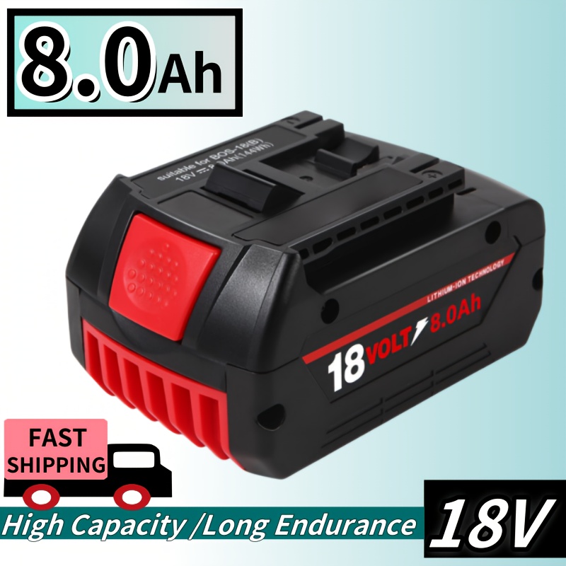 Image of 1 Pack 18v 8.0ah Lithium Battery Replacement For 18v Li-ion Batteries Bat619g Bat618 Bat619 Bat618g Bat609 Bat607 Cordless Power Tool Battery