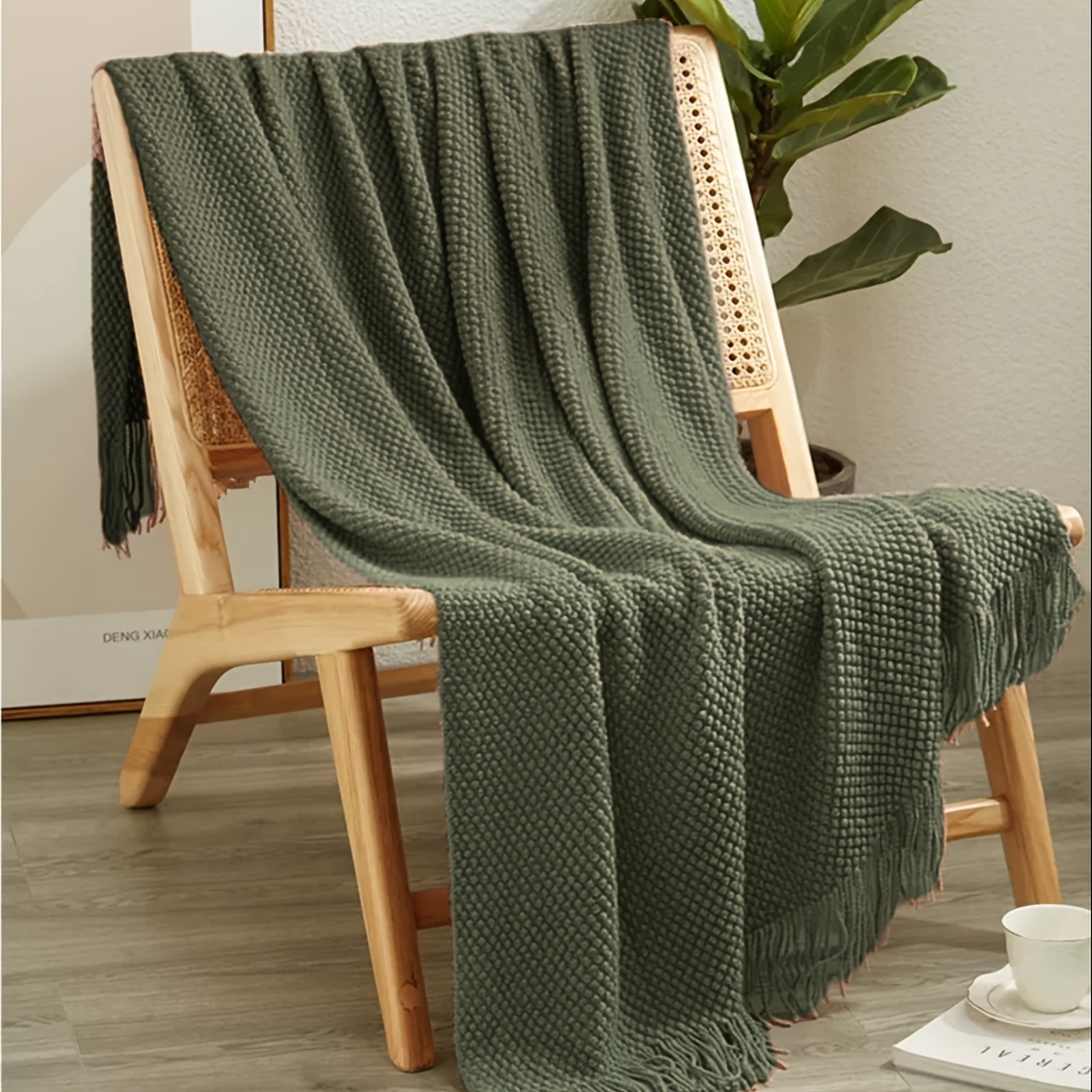 

Cozy -style Knit Throw Blanket - Soft, Warm & Lightweight For Couch And Bed, Versatile , Solid Color, Sofa, Office, Camping, Travel, And Home Decor