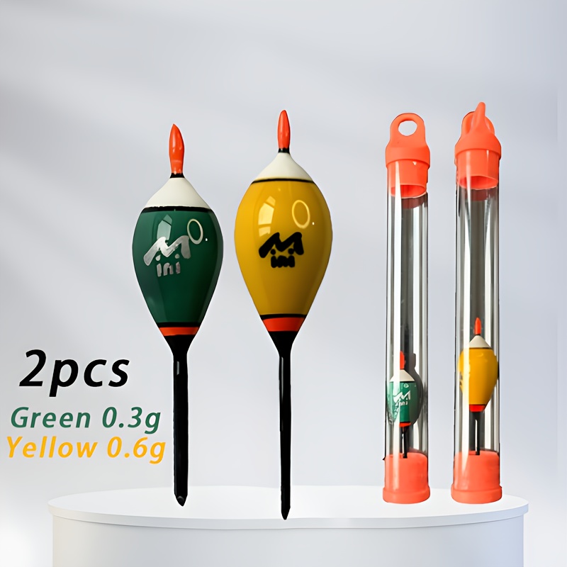 E-shop 2 Stück Mikro-Angelposen - Empfindliche Bissdetektion, Nano-Material, Hohe & Leichtes Design, Geeignet für Flachwasser, Flüsse, Teiche - Mehrere