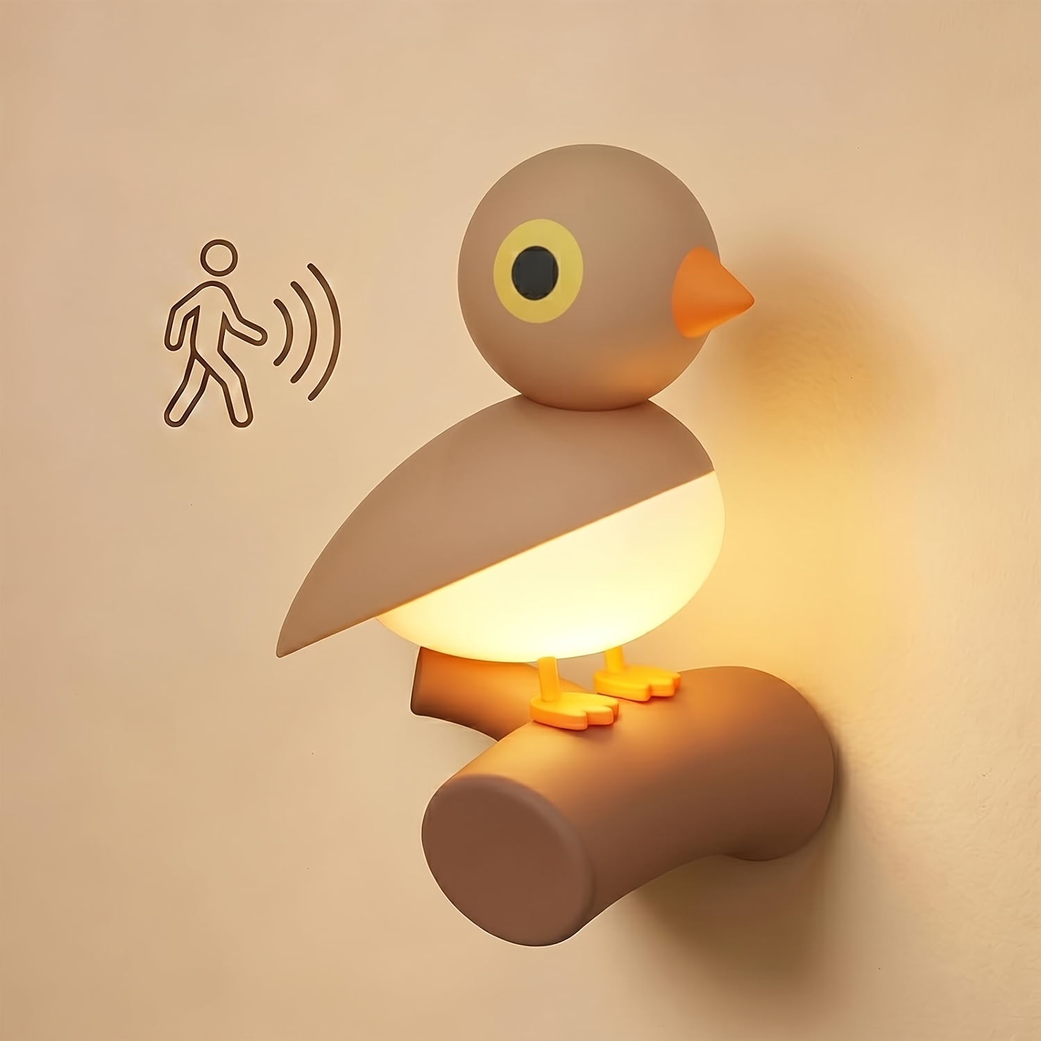 TEMU Bird Night Light With Motion Sensor & Light Dusk To Dawn Sensor, Bird Lamp With Magnetic Perch, Cute Small Desk Lamp With Timer, Rechargeable