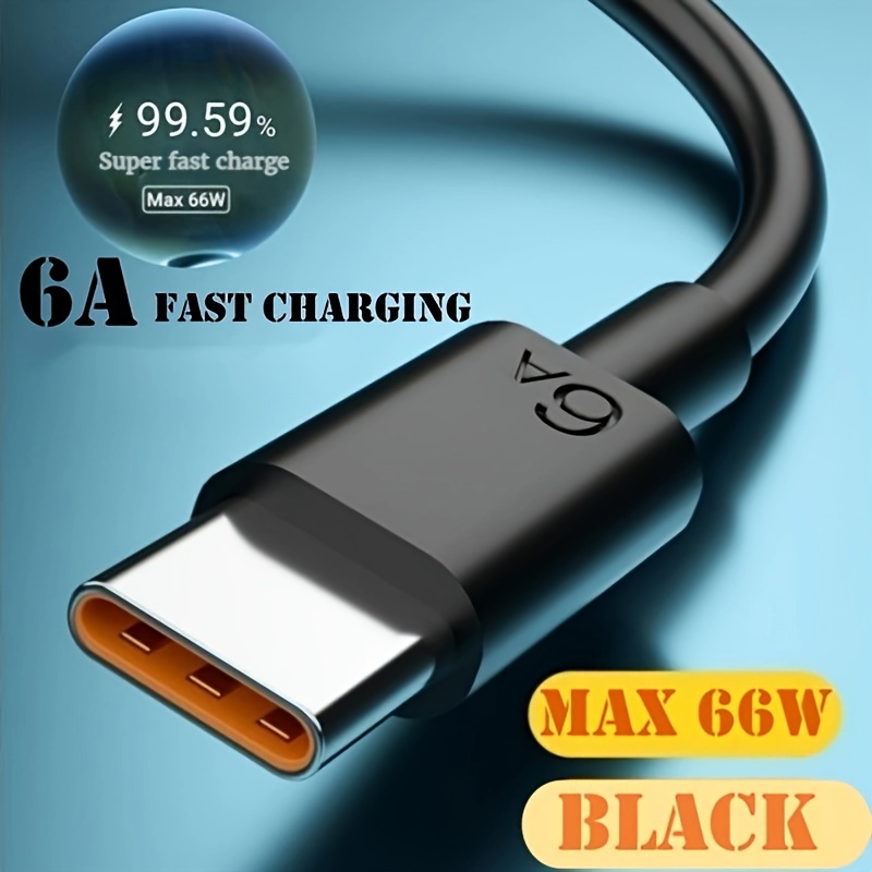 66w Usb C Cable Usb Cargador Rápido Cable Carga Rápida - Temu