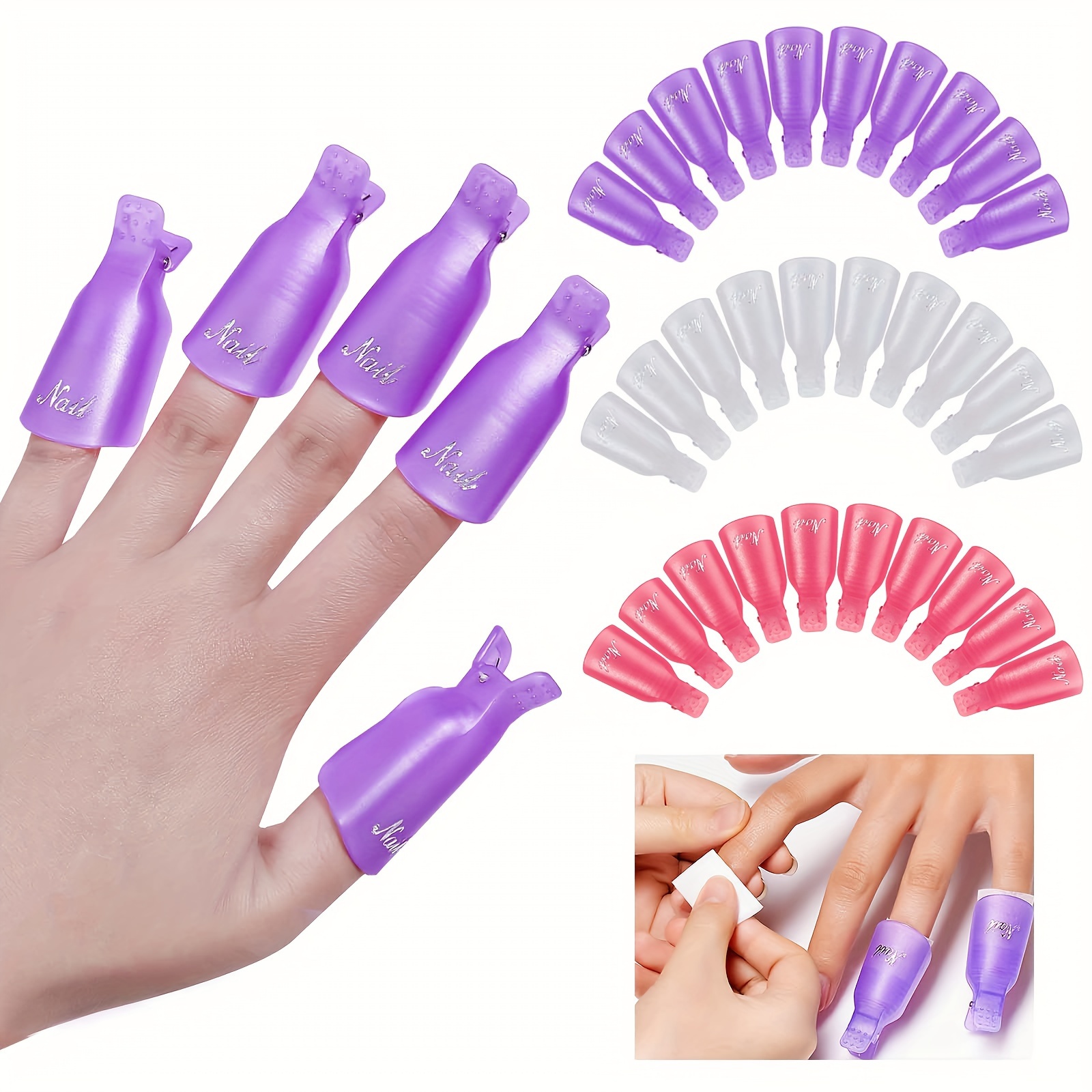 

10 Pcs Nail Remover Plastic Nail Art Polish Soak Off Remover Nail Gel Polish Remover