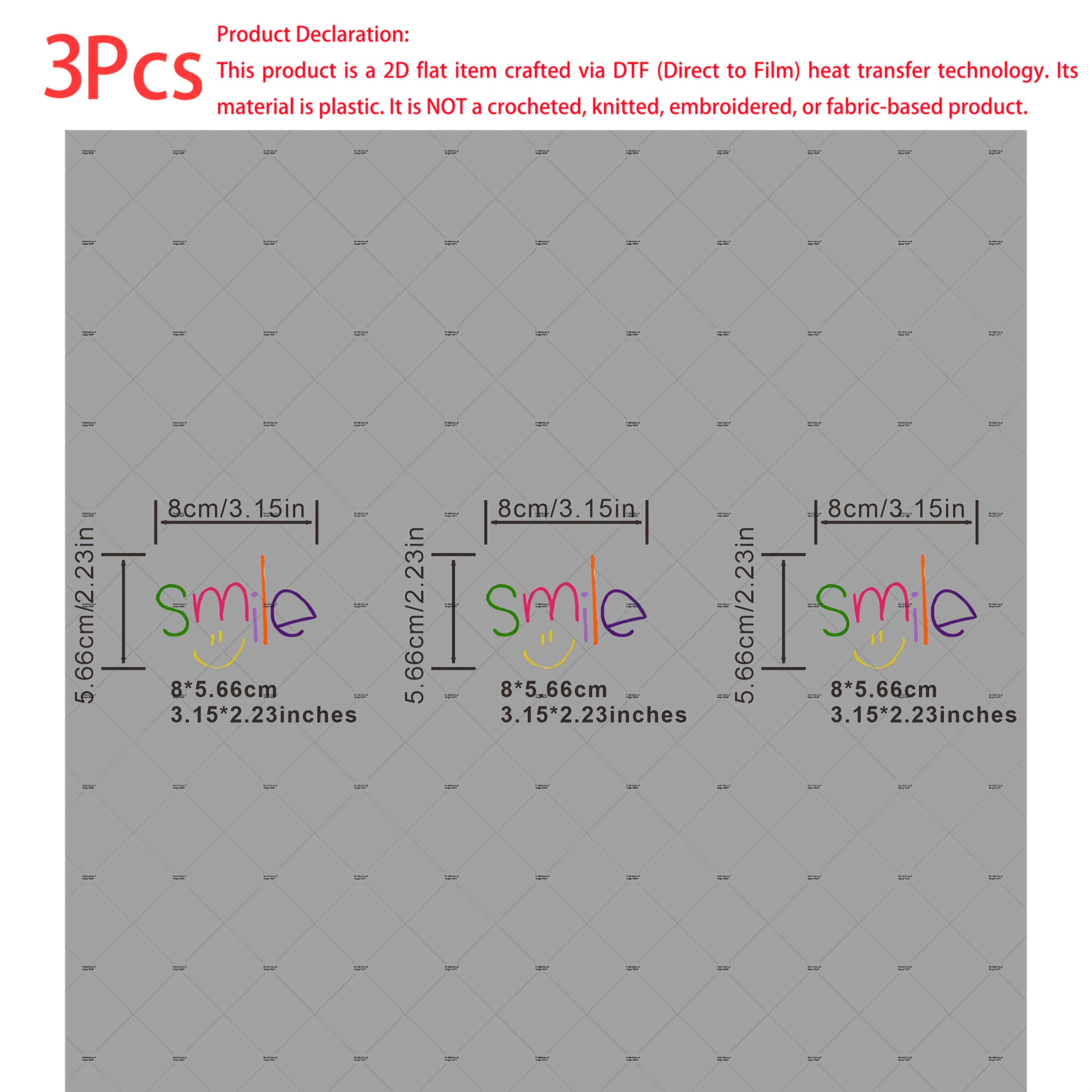1pc/2pcs/3pcs 2d -to- Gift Clothing Patch Dtf Transfer Film Washable Heat Transfer Printing For Women/men Clothing, T-shirts, Backpacks