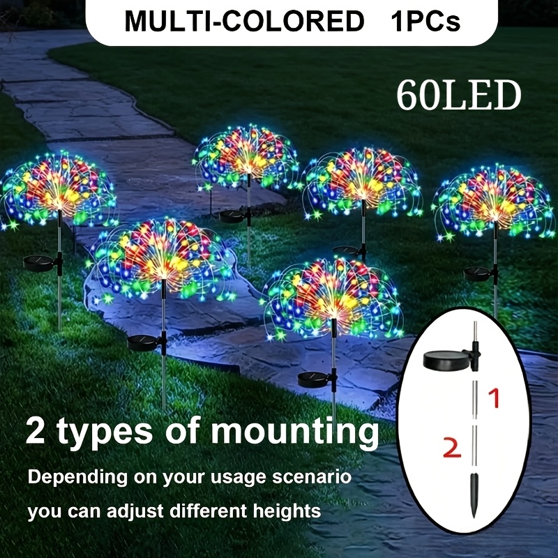 Solar Garden Firework Lights with Smart Light Sensor
