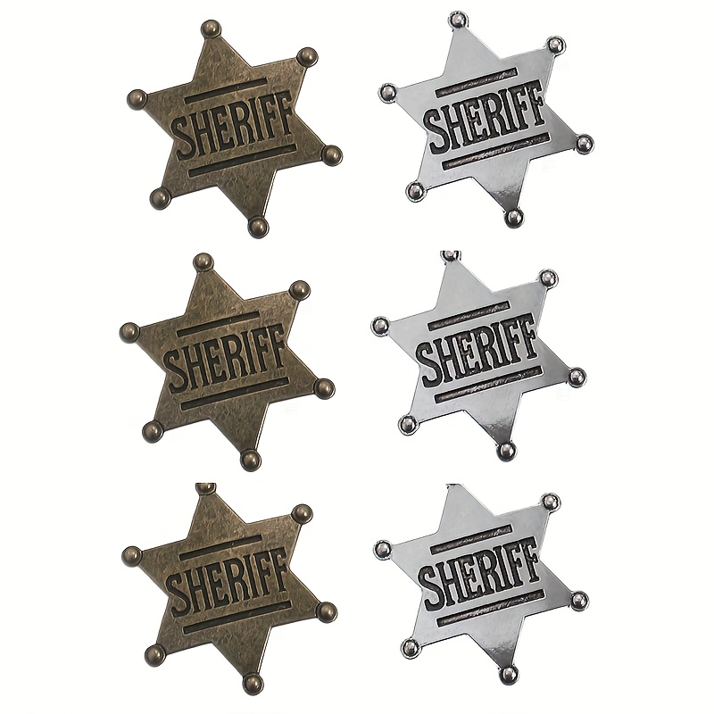2pcs/4pcs/6pcs Vintage Novelty Us Police Badge Game