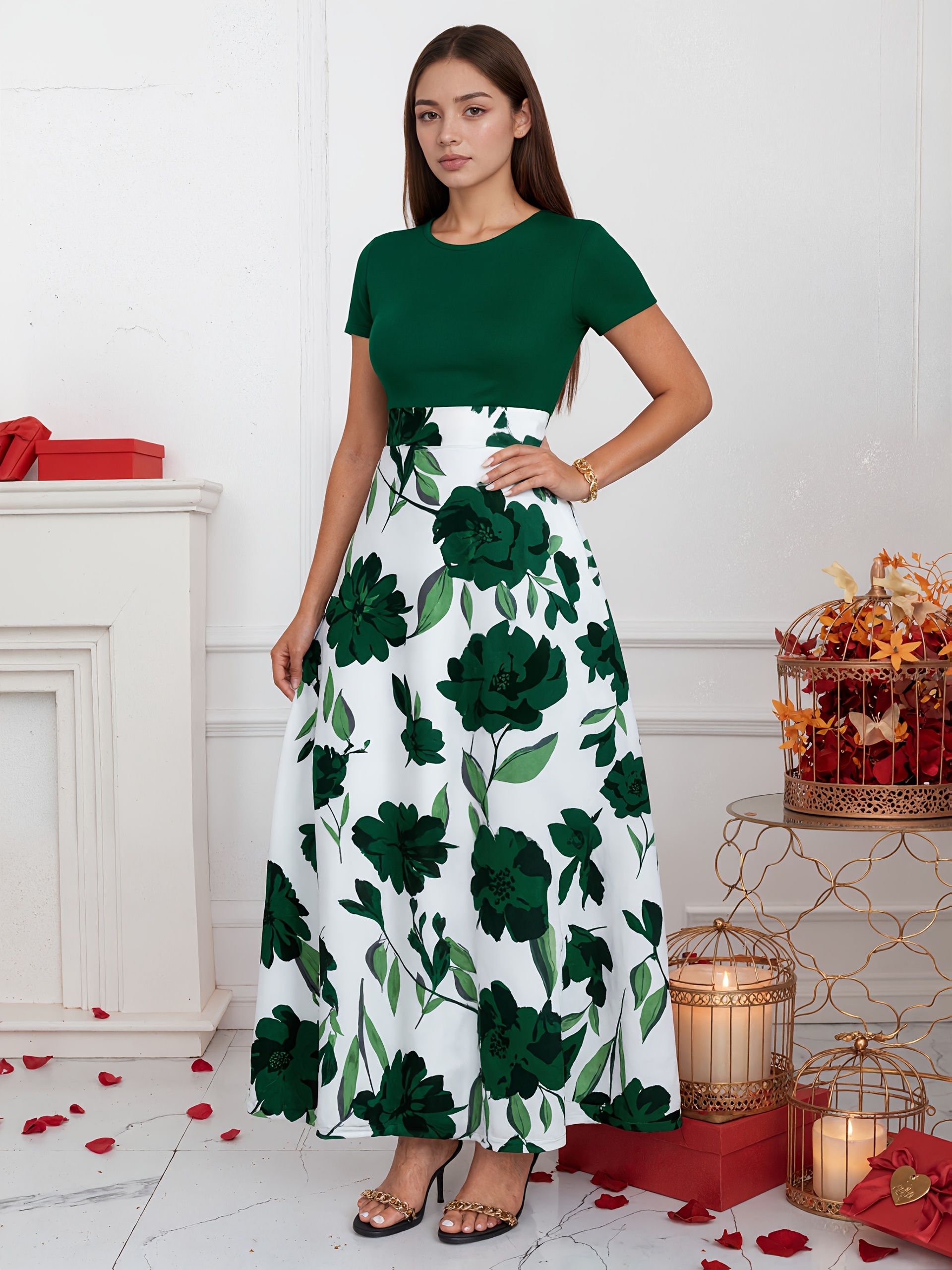 stretchy a line dresses Draped Aline Dress main image 1