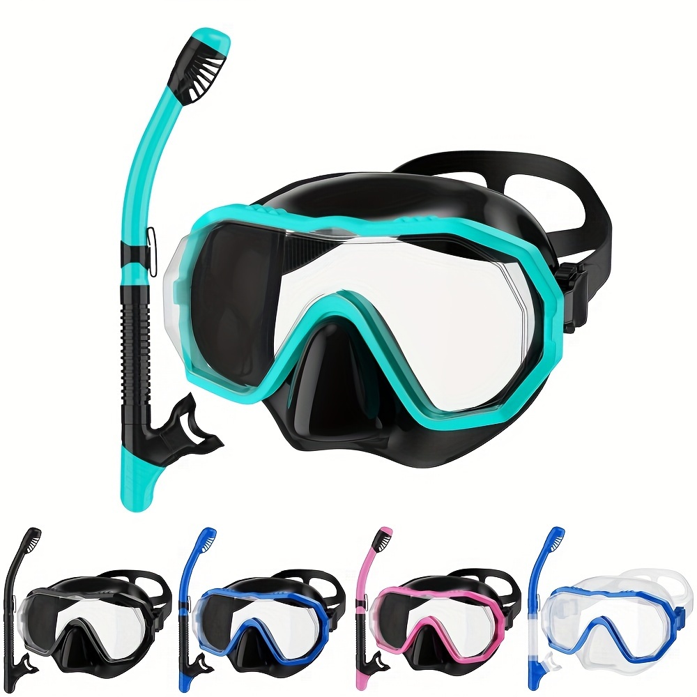 

1pc Professional Diving Goggles, With Breathing Tube, Anti-fog 180° View Snorkeling Goggles, For Swimming, Underwater Activities