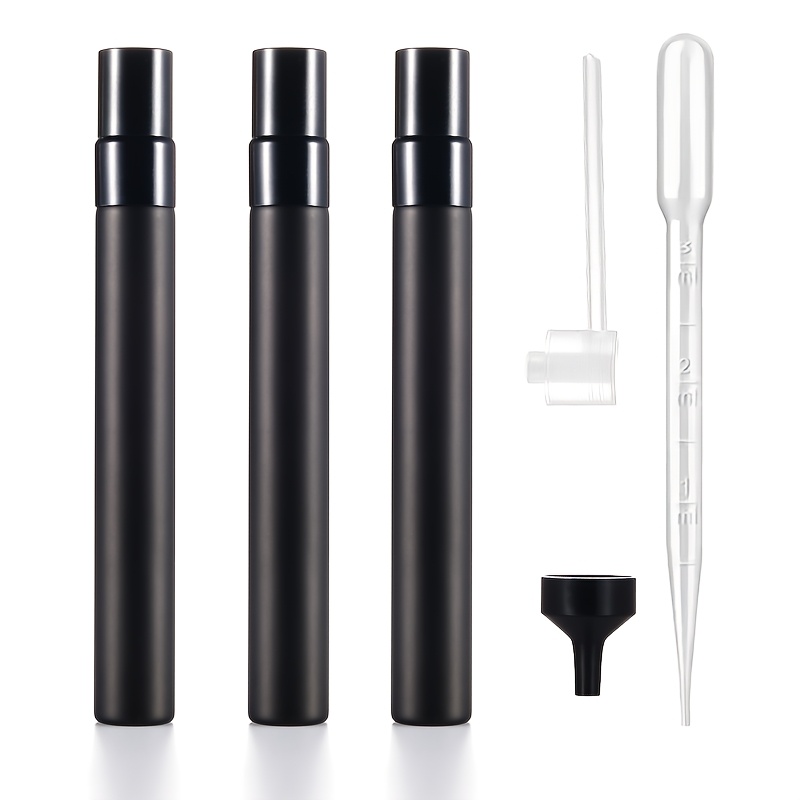 TEMU Perfume Refillable Atomizer Set, 5ml/10ml Capacity Options, Portable Refillable Perfume Spray Bottles, Glass Body, Empty Perfume Bottles,