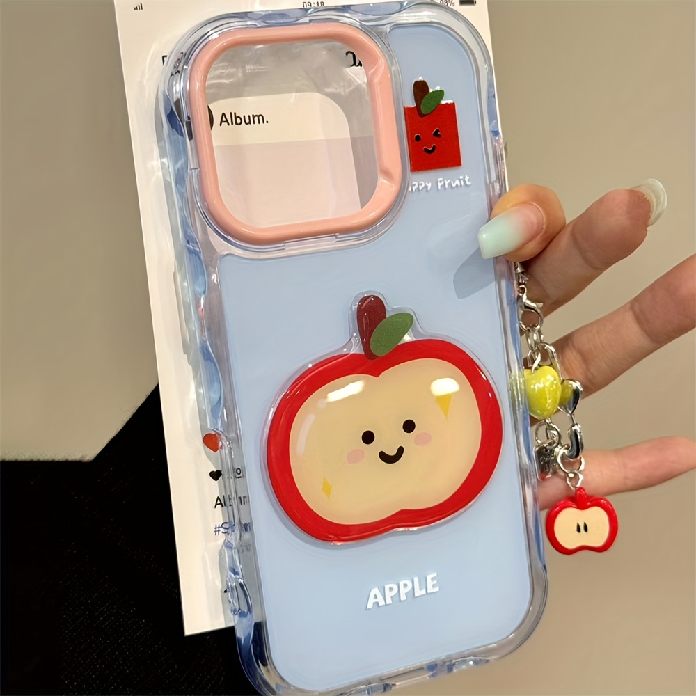 phone case cute 3d watermelon fruit pendant wavy side jelly - Temu