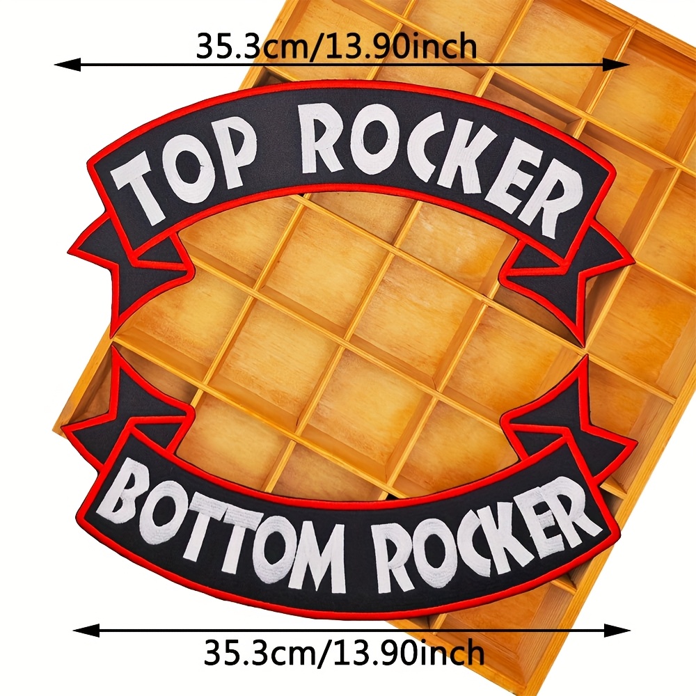 TEMU [open Customized Products] Customized 2 Large Streamer Banner Embroidered Leather Vest Cloth Patch Cycling Suit Decorative Cloth Patch With