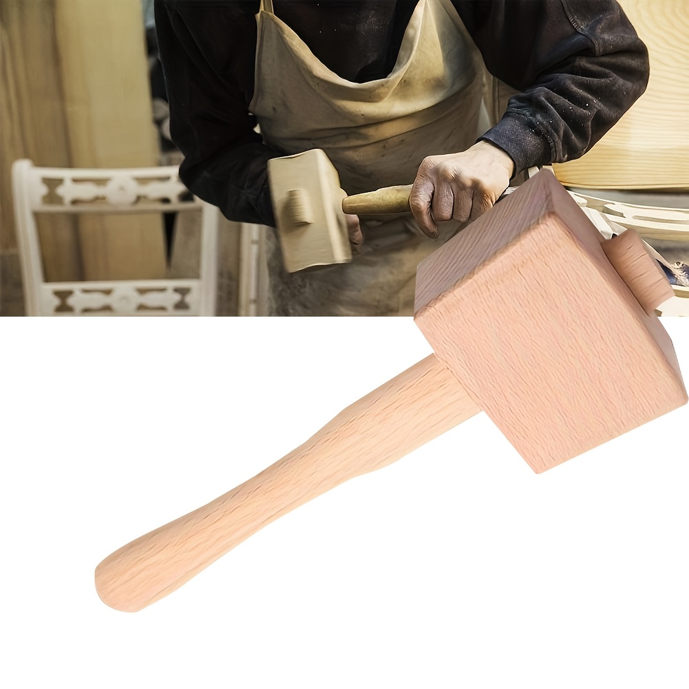 

1pc Professional Solid Wood , Hardwood Woodworking Tool With Angled Face, Wood Tapping Hammer For Woodworkers