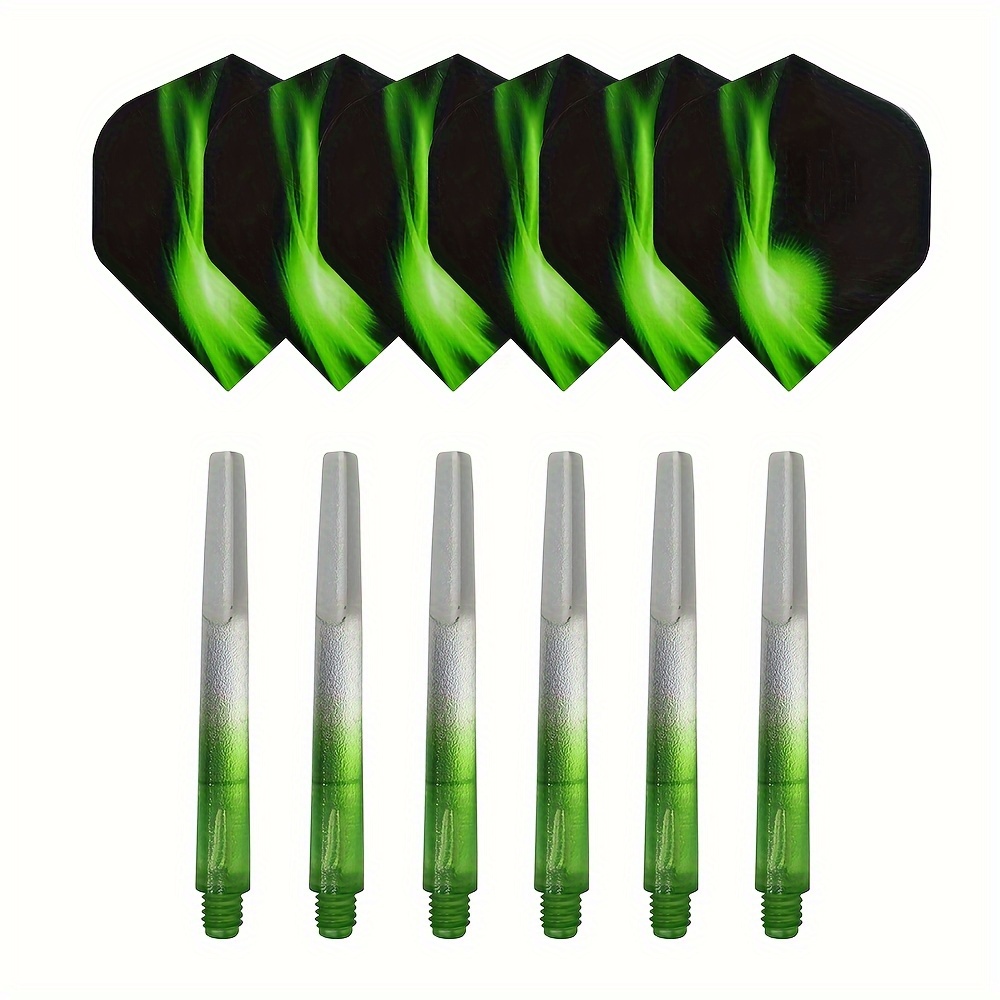 12pcs/pack Green Series Dart Flight(6pcs)