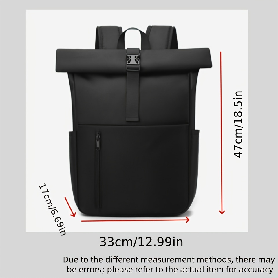 Men's Large Capacity Lightweight Convertible Backpack - Hiking Daypack with Roll-Top Closure, Convertible to Shoulder Bag for Travel, Commuting & Outdoor Adventures | & Spacious for Hiking, Gym, Shopping (Hands-Free Carry)