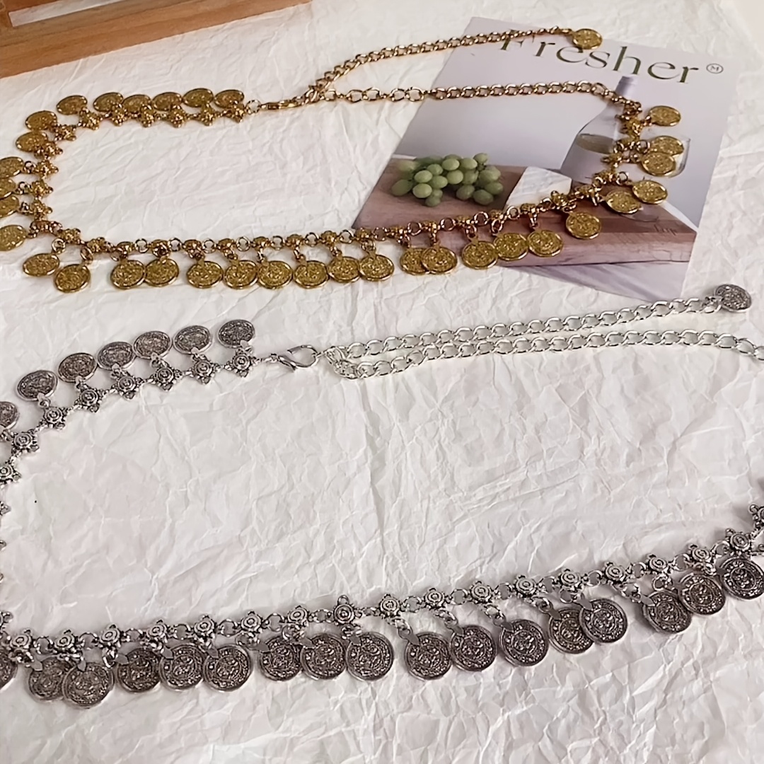 Bohemian Style Coin Tassel Belt Chain for Women