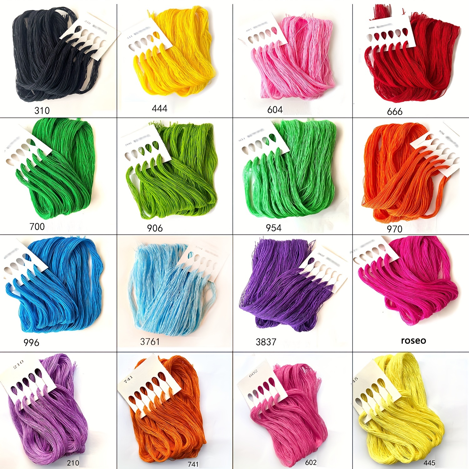 100pcs/pack Embroidery Floss, Cotton Thread, Single Strand 47.24inch