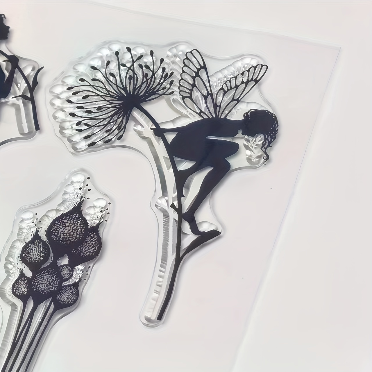 1 set of transparent silicone fairy stamps for diy scrapbooking card making and album decor clear silicone stamping set for greeting cards and crafts