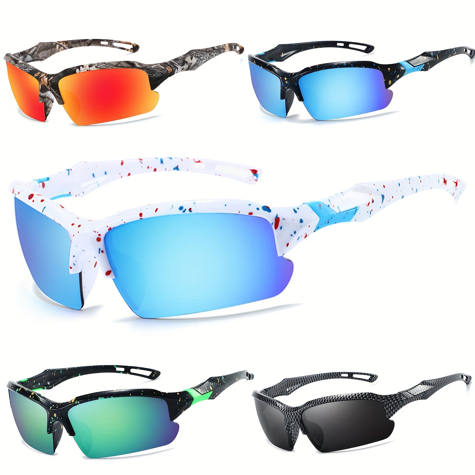 

Lightweight Pc Frame Glasses For Men And Women: Perfect For Outdoor Sports Like Hiking, Cycling, Baseball, And Softball - Elax