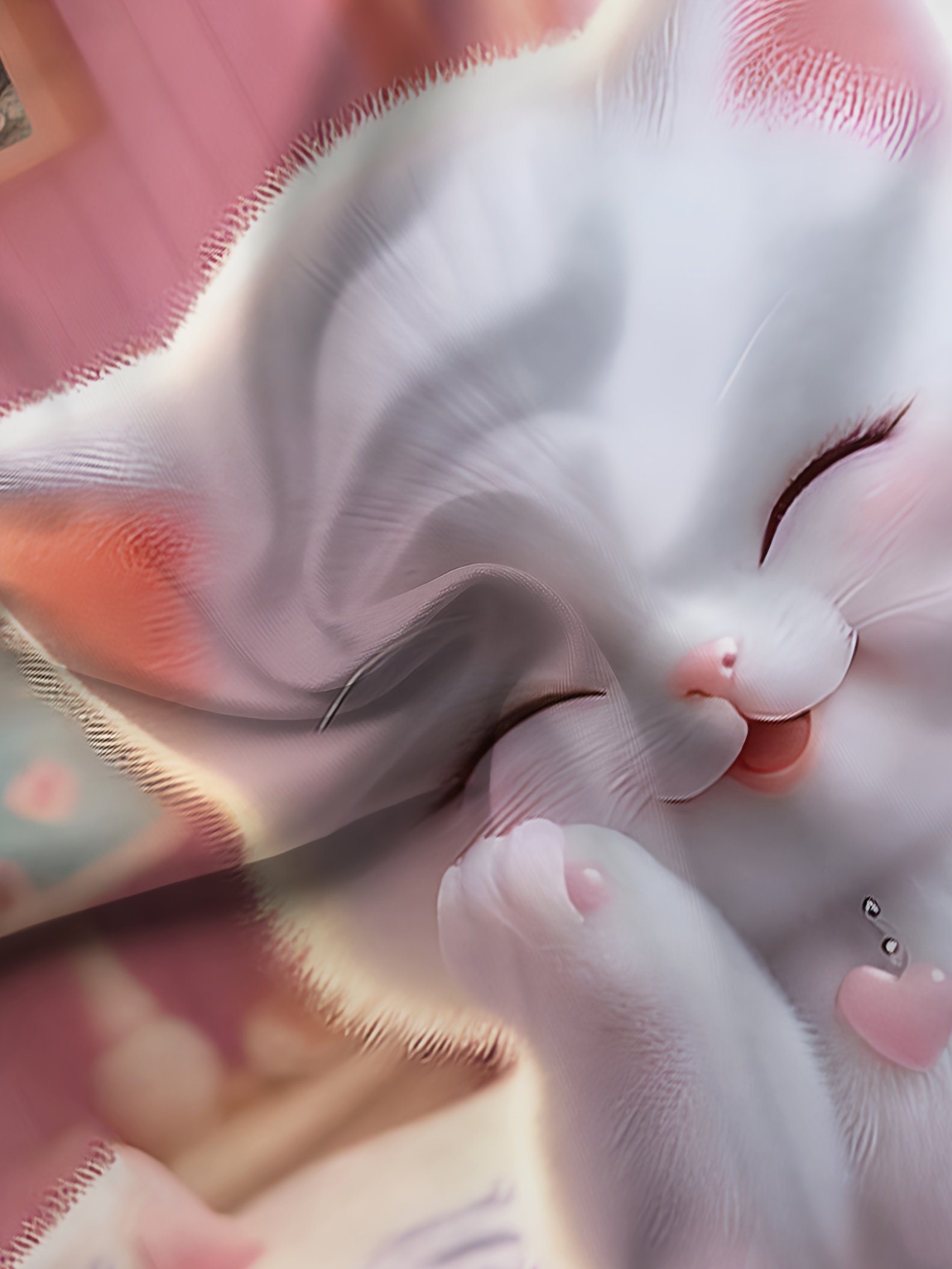 Cute Cartoon Cat Pink Scrub Caps Adjustable Working Cap Surgical 並行輸入品 Cute Cartoon Cat Pink Scarf Background Stock Photos - Free