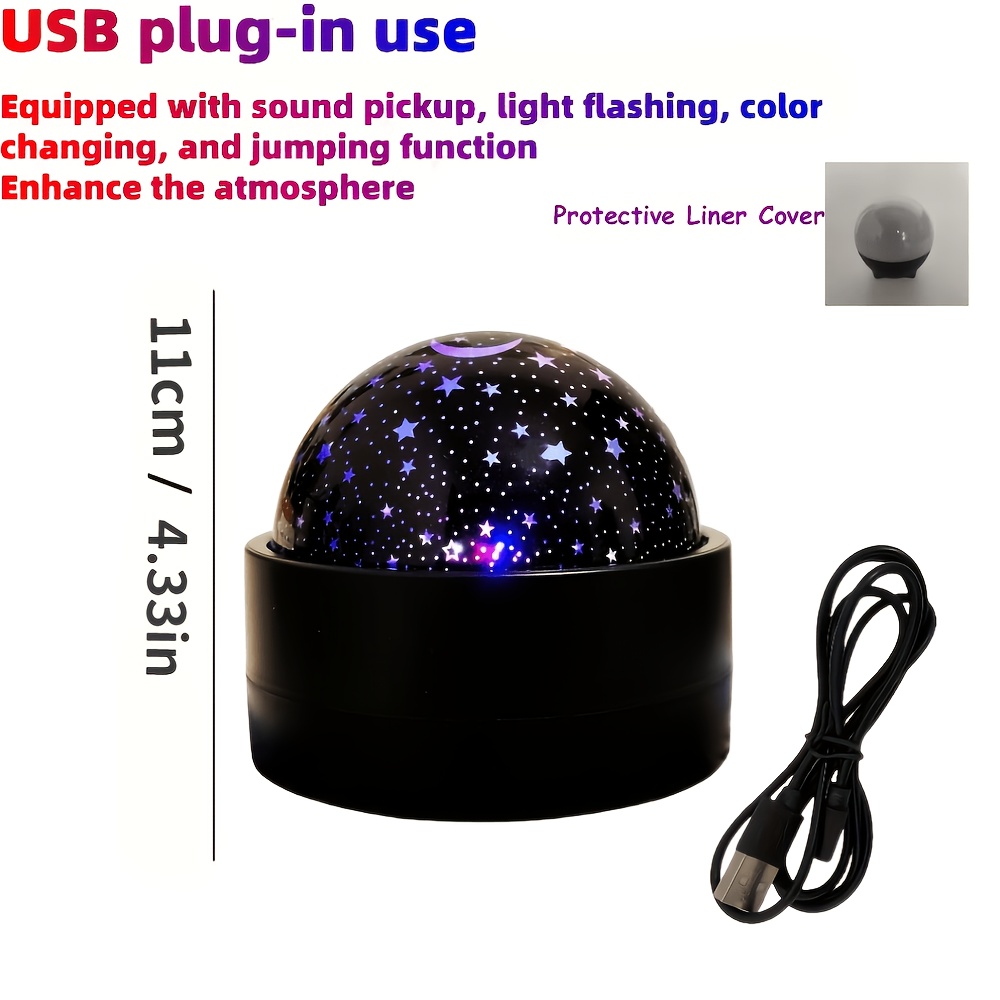 TEMU Projector Lamp Usb-powered 16-color Changing Led Light. Perfect For Parties Bedrooms Living Rooms Offices Game Rooms Home Theaters. Ideal Gift