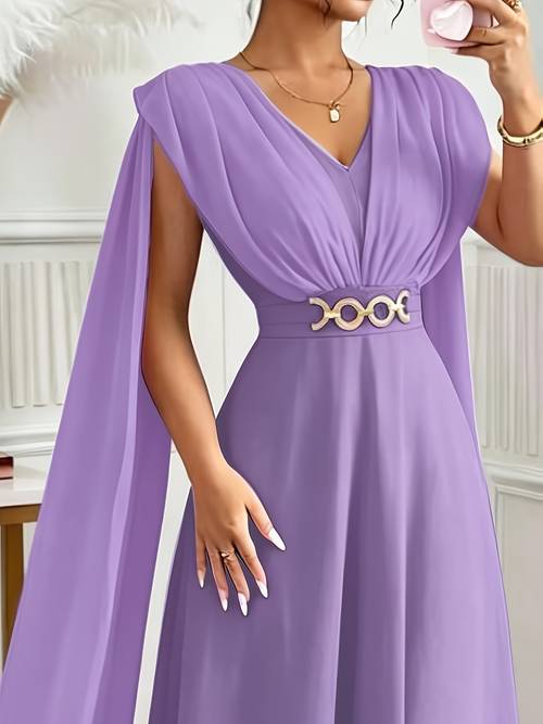 pleated belt decorated button back waist belt design dress elegant and suitable for weddings parties and casual occasions
