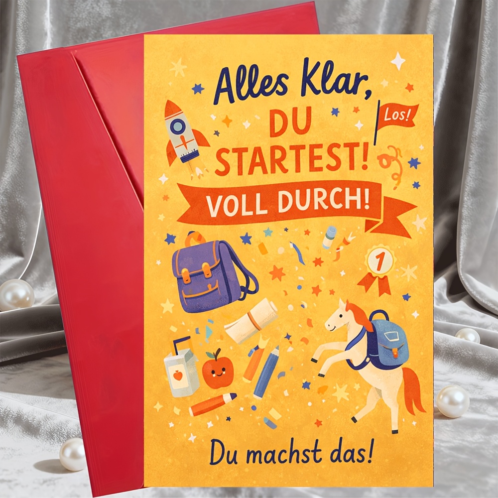 immagine dell'articolo biglietto di   e 1     biglietto in     du   voll durch biglietto motivazionale per studenti, insegnanti, genitori, regalo per    ,   per  , tema a tema con i  