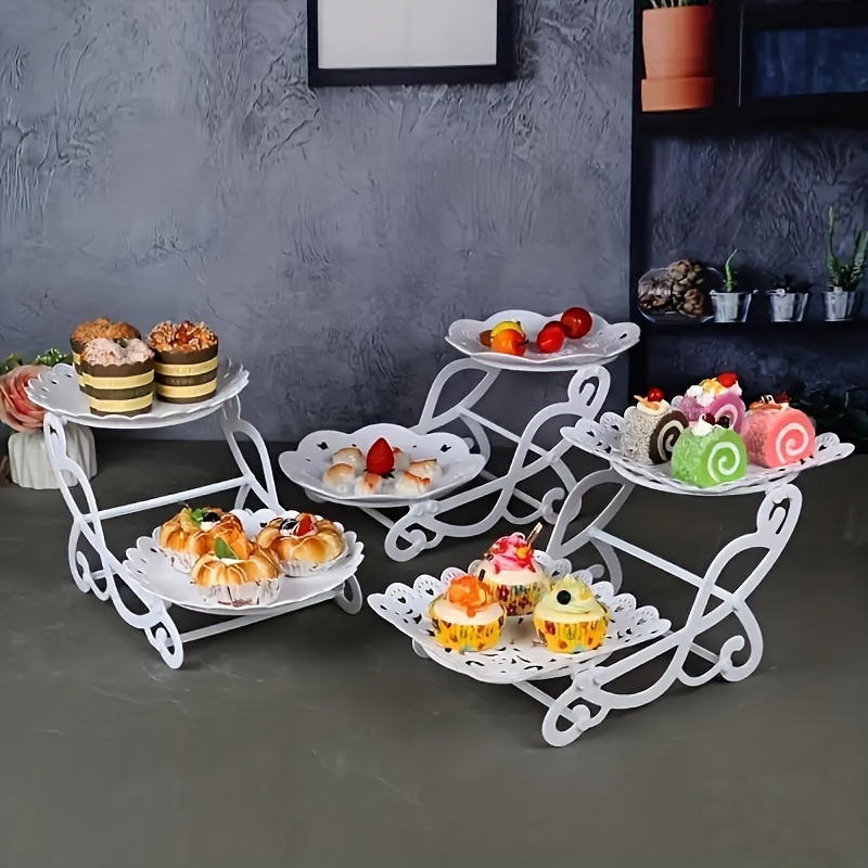 

2/3- Plastic Stand Set - & Display For , Platter , , For Parties & Weddings