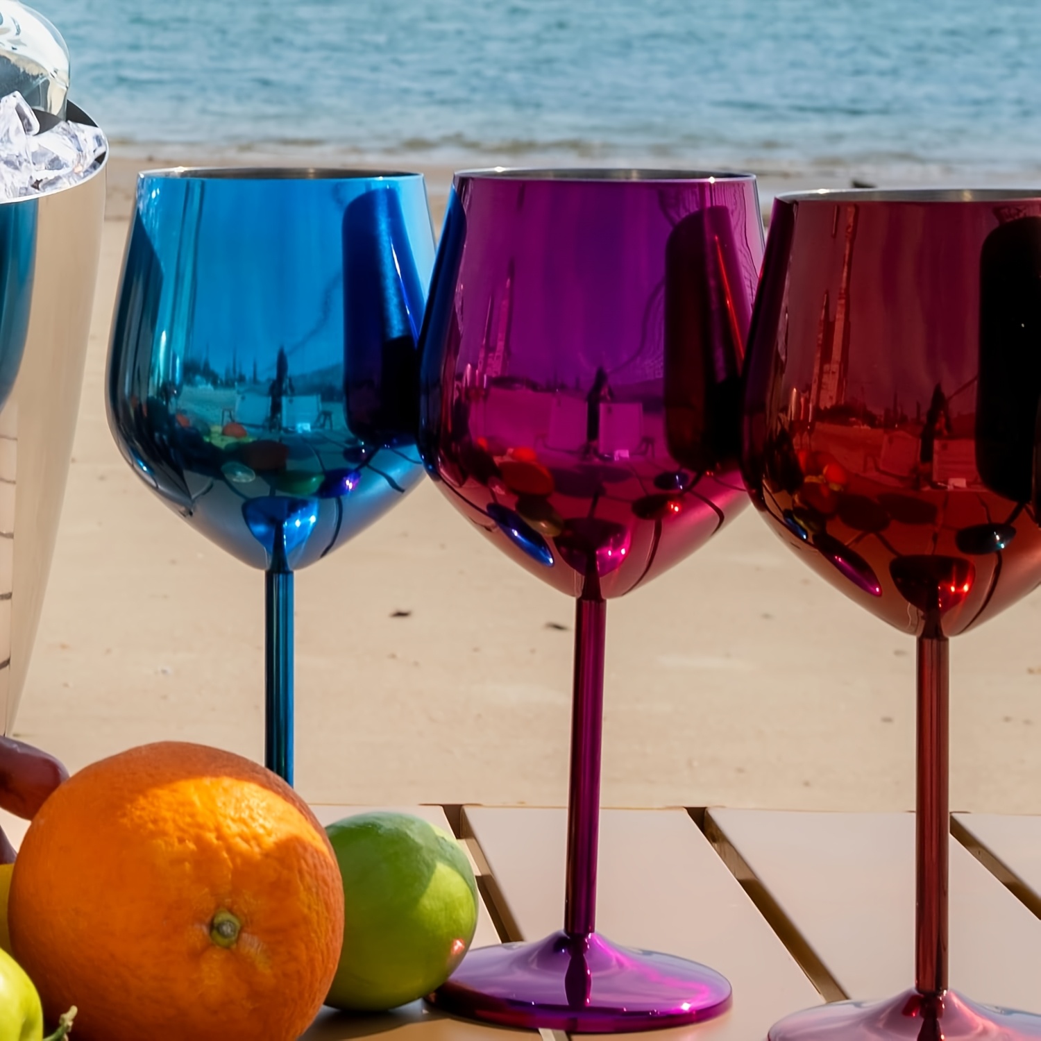 multi coloured wine glass Multi Coloured Sunflower Wine Glasses Set – Yungala main image 1