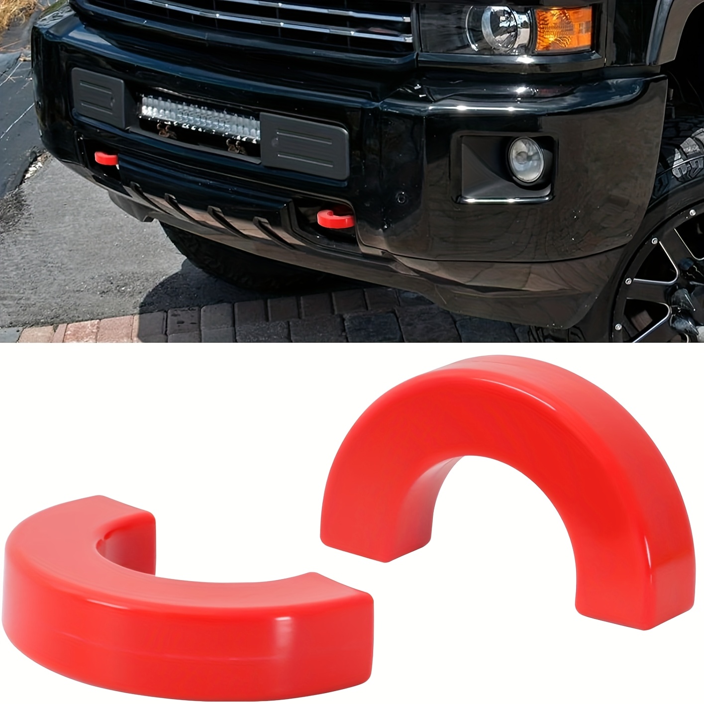 

[1pc Red Trailer Hitch Cover] The Trailer Hitch Cover Is Compatible With Chevrolet 1500 From 2007 To 2025, Featuring Trailer Hitch Cap In Red.